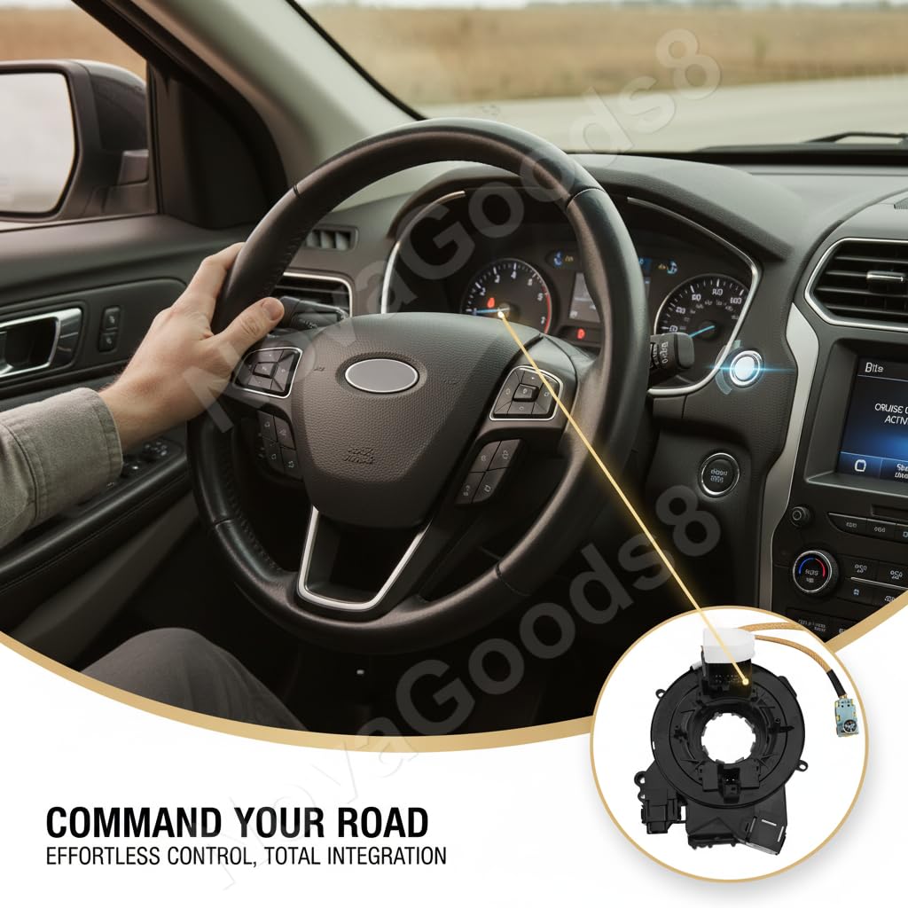 Dash Clock for Dashboard Spring Replacement for Ford Explorer 2016-2019 Heated Steering Wheel