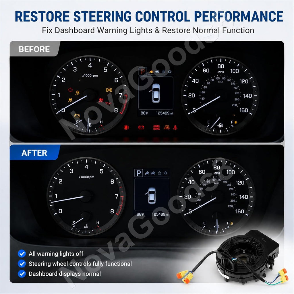 Dash Clock for Dashboard Spring Replacement for Hyundai Sonata 2015 2016 2017