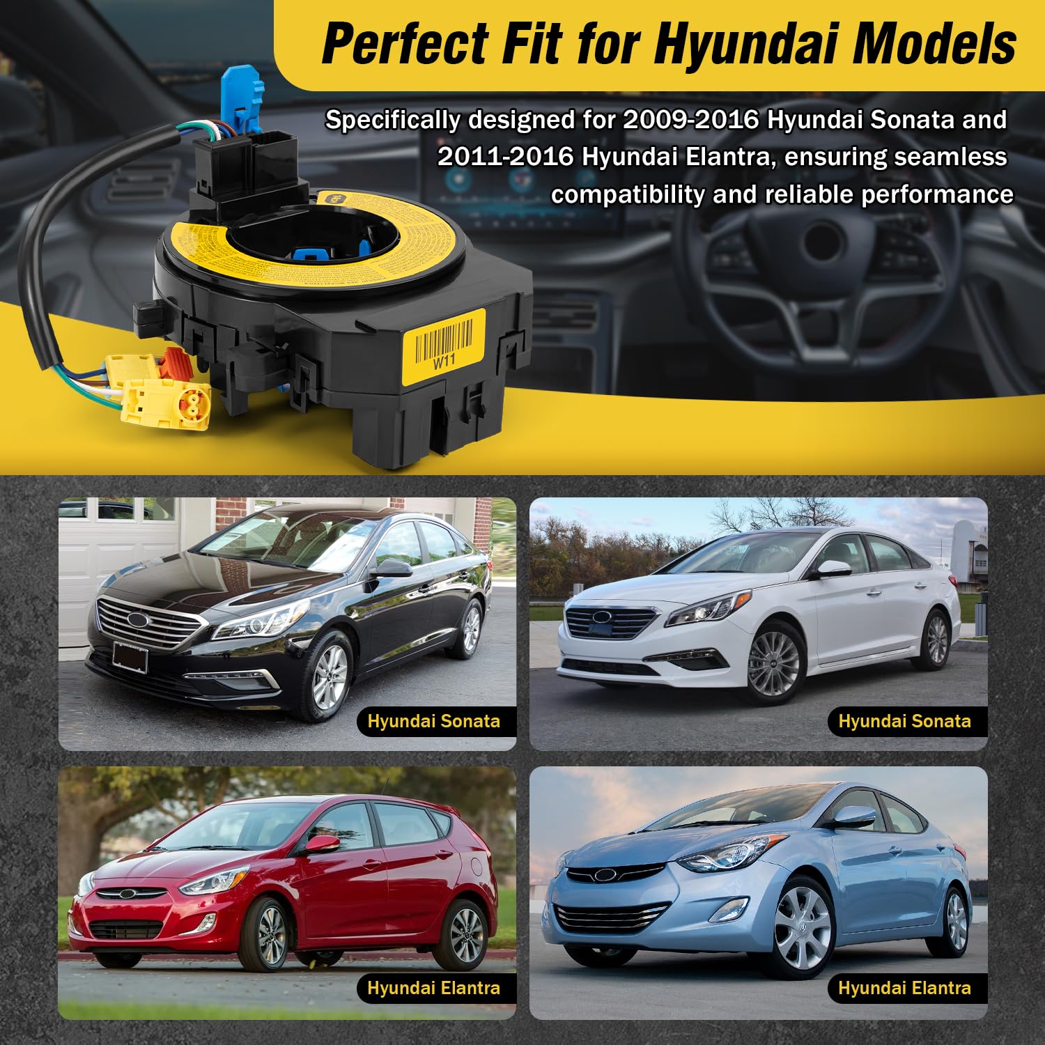 Replacement 93490-3Q120 Clock Suspension Springs Part for Hyundai Elantra 2011-2016, Hyundai Sonata 2009-2015